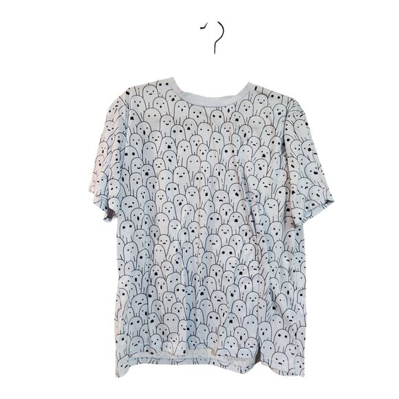 Shein Ghost Print T-Shirt Casual Halloween Theme S - Picture 1 of 3